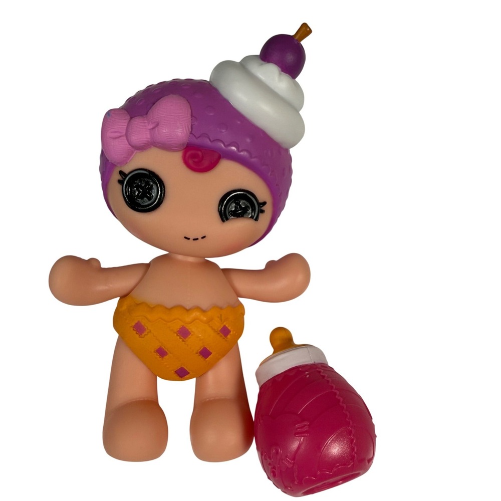Lalaloopsy Berry Sweet Newborns Baby Doll Purple Blackberry Pie 4.5" Toy RARE